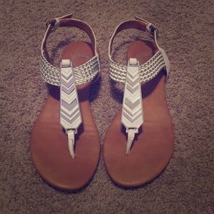 White & Tan Juicy Couture Sandals